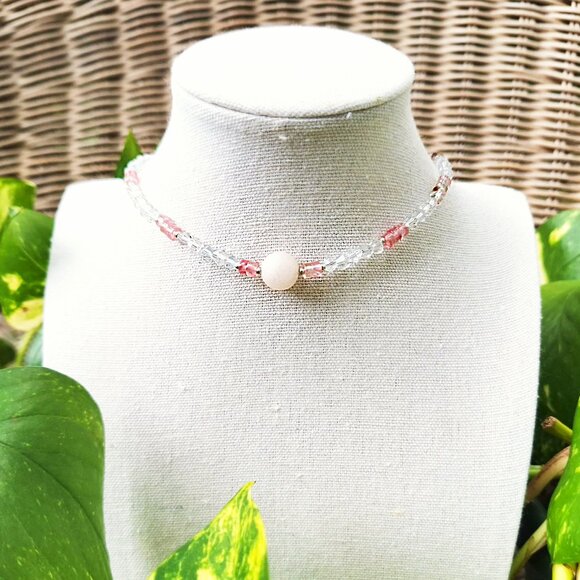 Ethereal Crystal Choker – Aventurine Jewelry, Balletcore Necklace, Fairycore - Picture 4 of 9